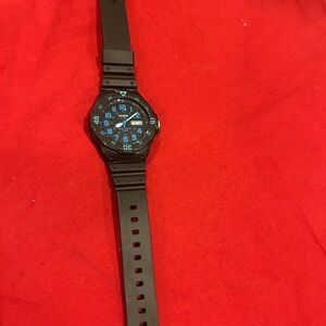 Casio Black Smartwatch with Blue Dial